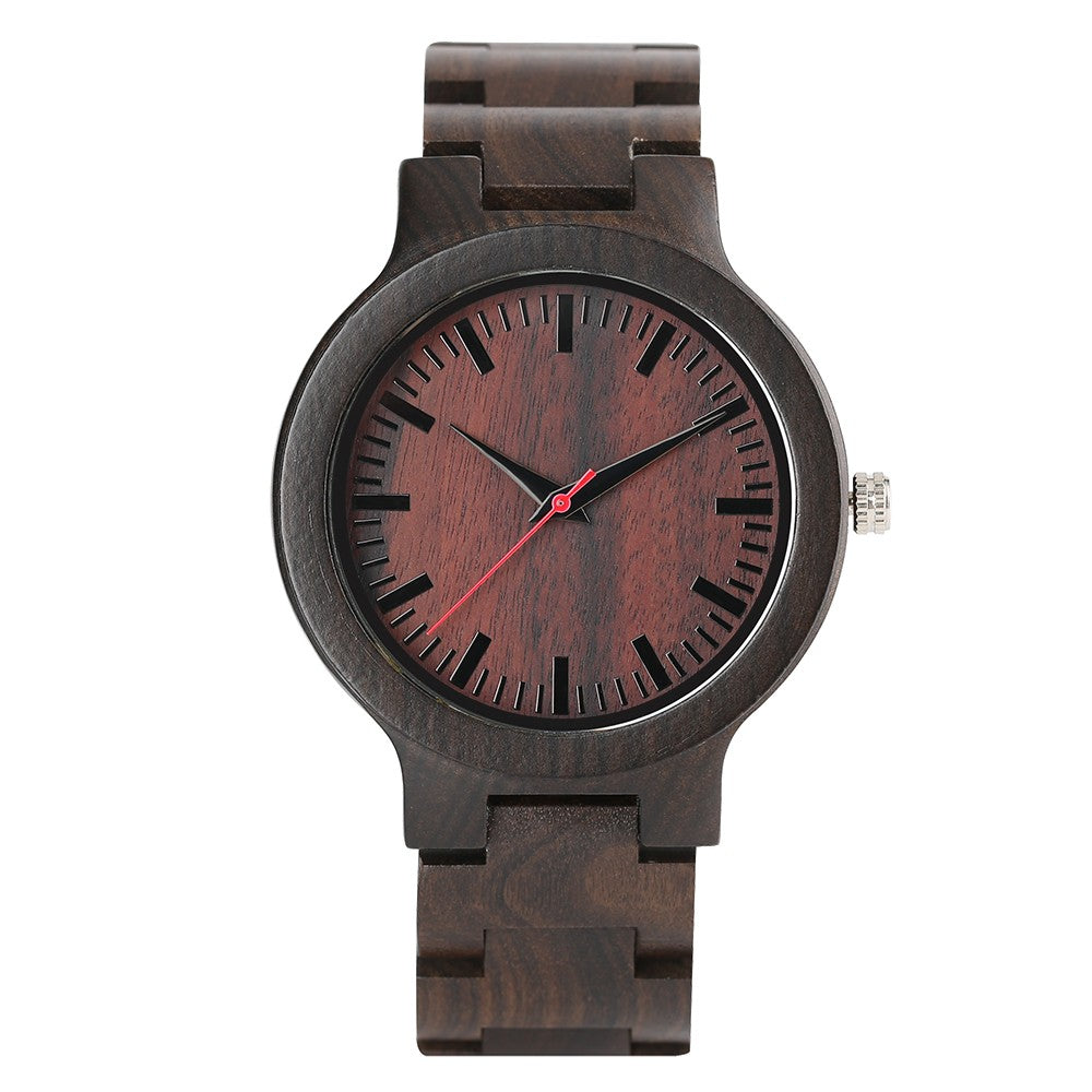 Men's Quartz Bamboo Wristwatch