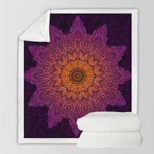 Load image into Gallery viewer, Bohemian Flower Sherpa Blanket