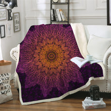 Load image into Gallery viewer, Bohemian Flower Sherpa Blanket