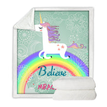 Load image into Gallery viewer, Unicorn Rainbow Blanket Plush