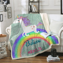 Load image into Gallery viewer, Unicorn Rainbow Blanket Plush