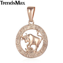 Load image into Gallery viewer, 12 Zodiac Constellations Pendants For Women/Men Rose Gold