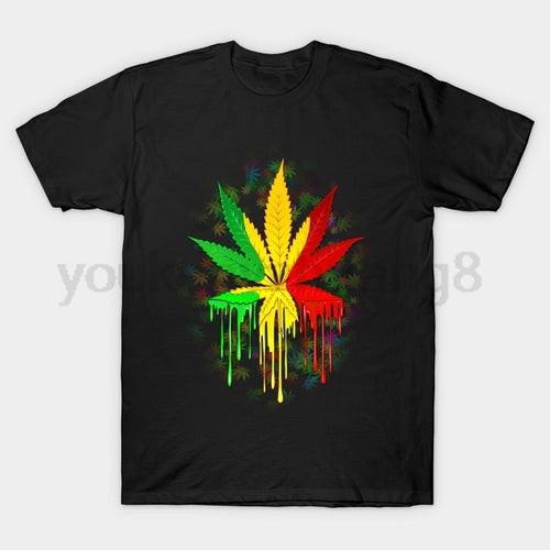 Marijuana Leaf Rasta Colors T-Shirt