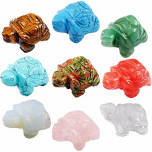 Load image into Gallery viewer, Tortoise Carved Gem Stone Healing Pocket Guardian