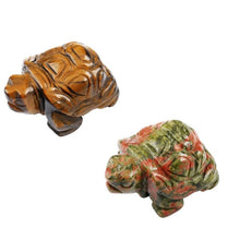 Load image into Gallery viewer, Tortoise Carved Gem Stone Healing Pocket Guardian