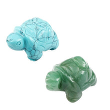 Load image into Gallery viewer, Tortoise Carved Gem Stone Healing Pocket Guardian