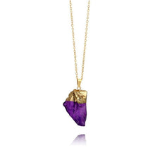 Load image into Gallery viewer, Natural Stone Pendant Necklace Multicolor Natural Original Stone Necklace Crystal Pendant Necklace