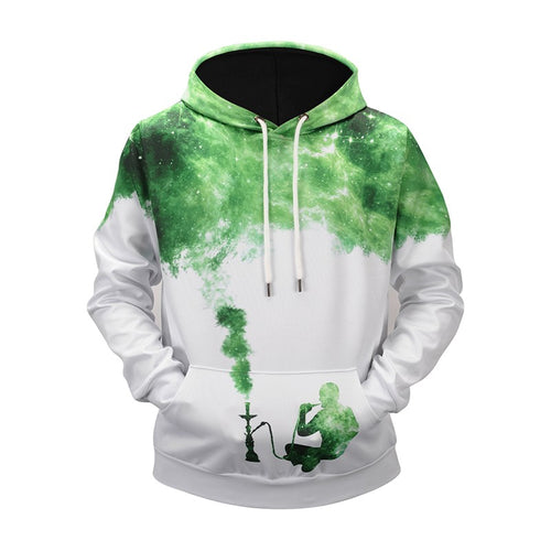 Green pipe men's winter XXL hoodie