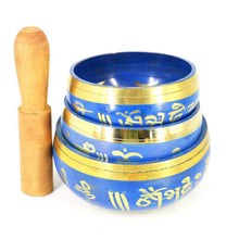 Load image into Gallery viewer, Tibetan Bowl Handmade Nepalese Buddha Singing Set With Mallet For Meditation Chakra Healing Prayer