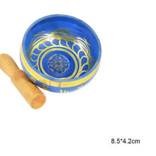 Load image into Gallery viewer, Tibetan Bowl Handmade Nepalese Buddha Singing Set With Mallet For Meditation Chakra Healing Prayer