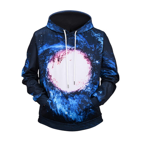 Black hole 3D full print hoodie for man