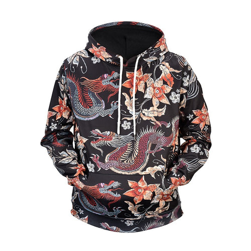 Chinese dragon style full print hoodie