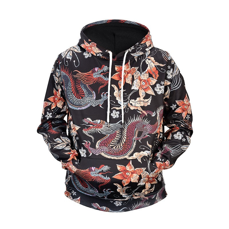 Chinese dragon style full print hoodie