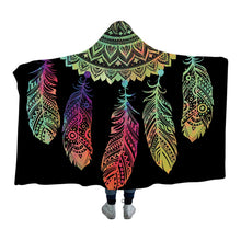 Load image into Gallery viewer, Bohemian Hooded Dreamcatcher Sherpa Fleece