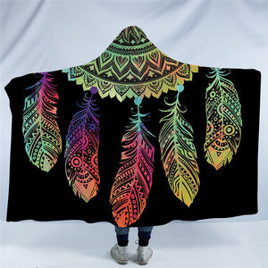 Bohemian Hooded Dreamcatcher Sherpa Fleece