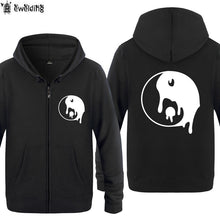Load image into Gallery viewer, Zipper Hoodies Dripping Yin-Yang Fleece Long Sleeve