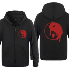 Load image into Gallery viewer, Zipper Hoodies Dripping Yin-Yang Fleece Long Sleeve