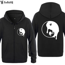 Load image into Gallery viewer, Zipper Hoodies Dripping Yin-Yang Fleece Long Sleeve