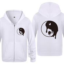Load image into Gallery viewer, Zipper Hoodies Dripping Yin-Yang Fleece Long Sleeve