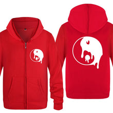 Load image into Gallery viewer, Zipper Hoodies Dripping Yin-Yang Fleece Long Sleeve