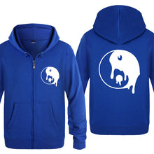 Load image into Gallery viewer, Zipper Hoodies Dripping Yin-Yang Fleece Long Sleeve