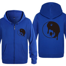 Load image into Gallery viewer, Zipper Hoodies Dripping Yin-Yang Fleece Long Sleeve
