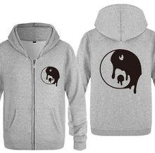 Load image into Gallery viewer, Zipper Hoodies Dripping Yin-Yang Fleece Long Sleeve