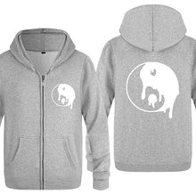 Load image into Gallery viewer, Zipper Hoodies Dripping Yin-Yang Fleece Long Sleeve