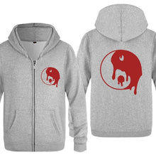 Load image into Gallery viewer, Zipper Hoodies Dripping Yin-Yang Fleece Long Sleeve