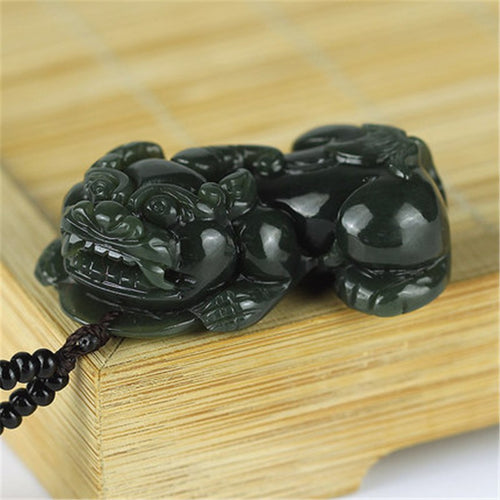 Obsidian Jade Fiend Pendant