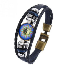 Load image into Gallery viewer, Western Style PU Leather Alloy Time Gem Trigram Bracelet
