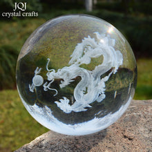 Load image into Gallery viewer, 3D Crystal Dragon Ball Feng shui Desk Decorative Storm Glass
