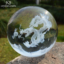 Load image into Gallery viewer, 3D Crystal Dragon Ball Feng shui Desk Decorative Storm Glass